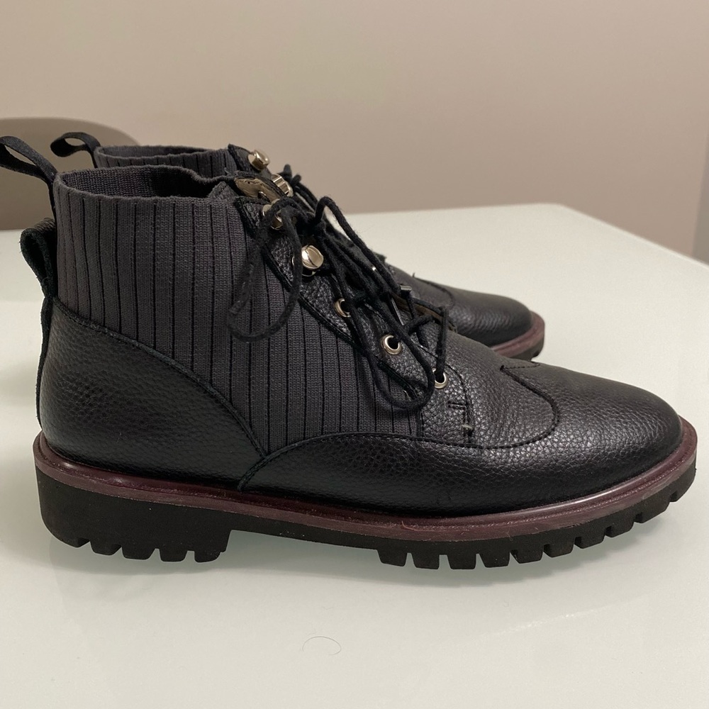 Leather Lace-Up Ankle Booties